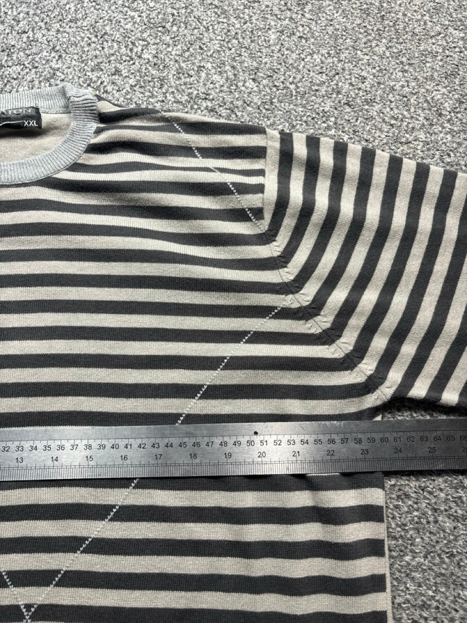 Burton Grey Striped Sweater (XXL)