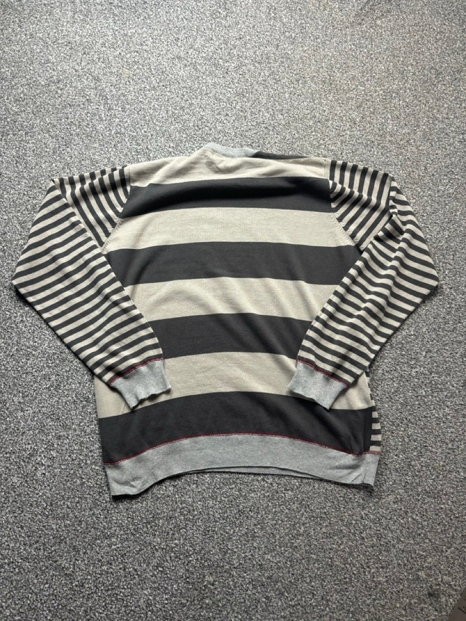 Burton Grey Striped Sweater (XXL)