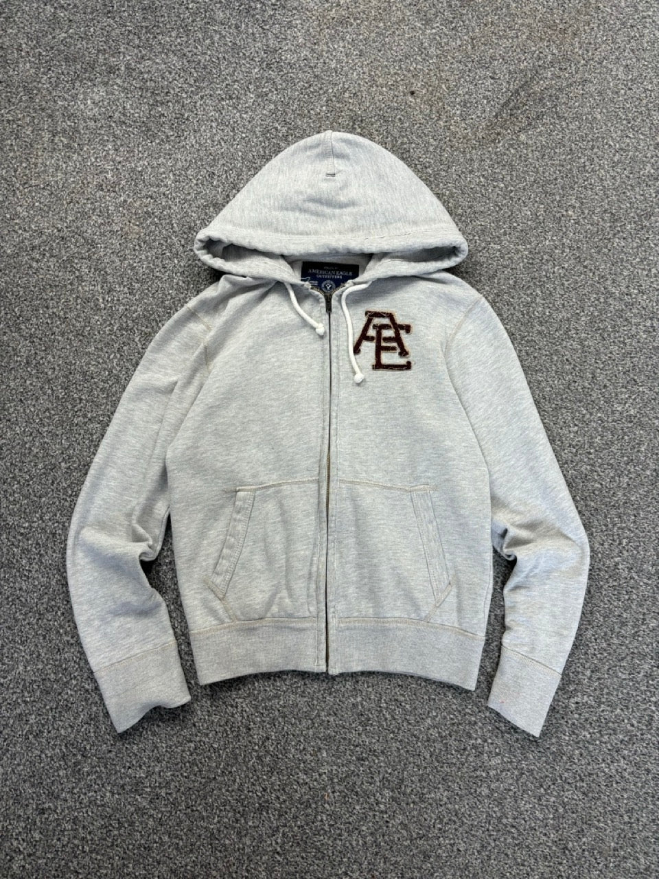 American Eagle Grey Zip Up Hoodie (S)