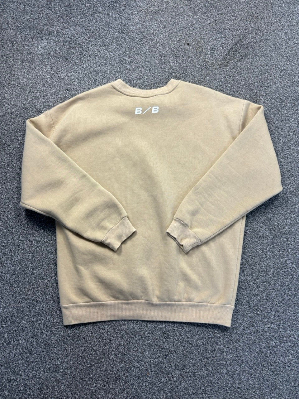 BloodBrother Beige Crewneck Jumper (L) Big Boy Thrifting