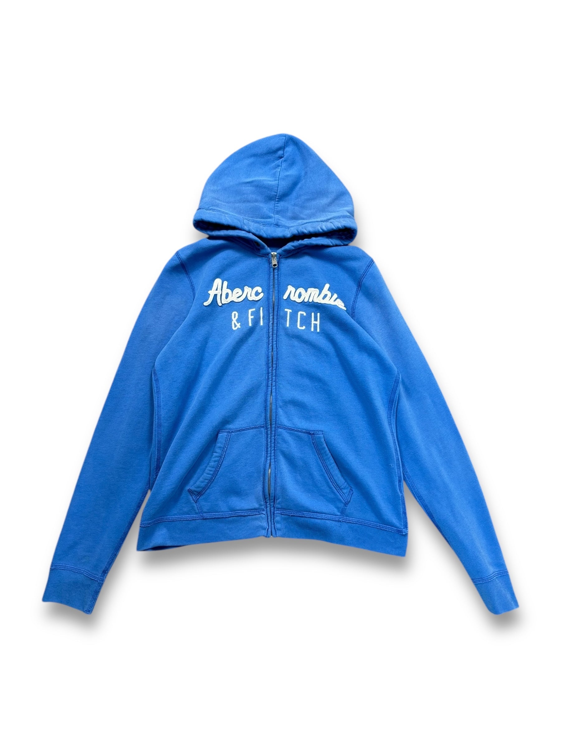 Abercrombie Blue Zip Up Hoodie Youth XL (XS) Big Boy Thrifting
