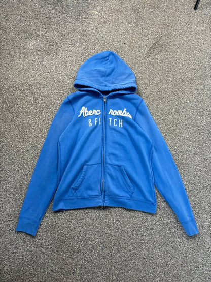 Abercrombie Blue Zip Up Hoodie Youth XL (XS) Big Boy Thrifting