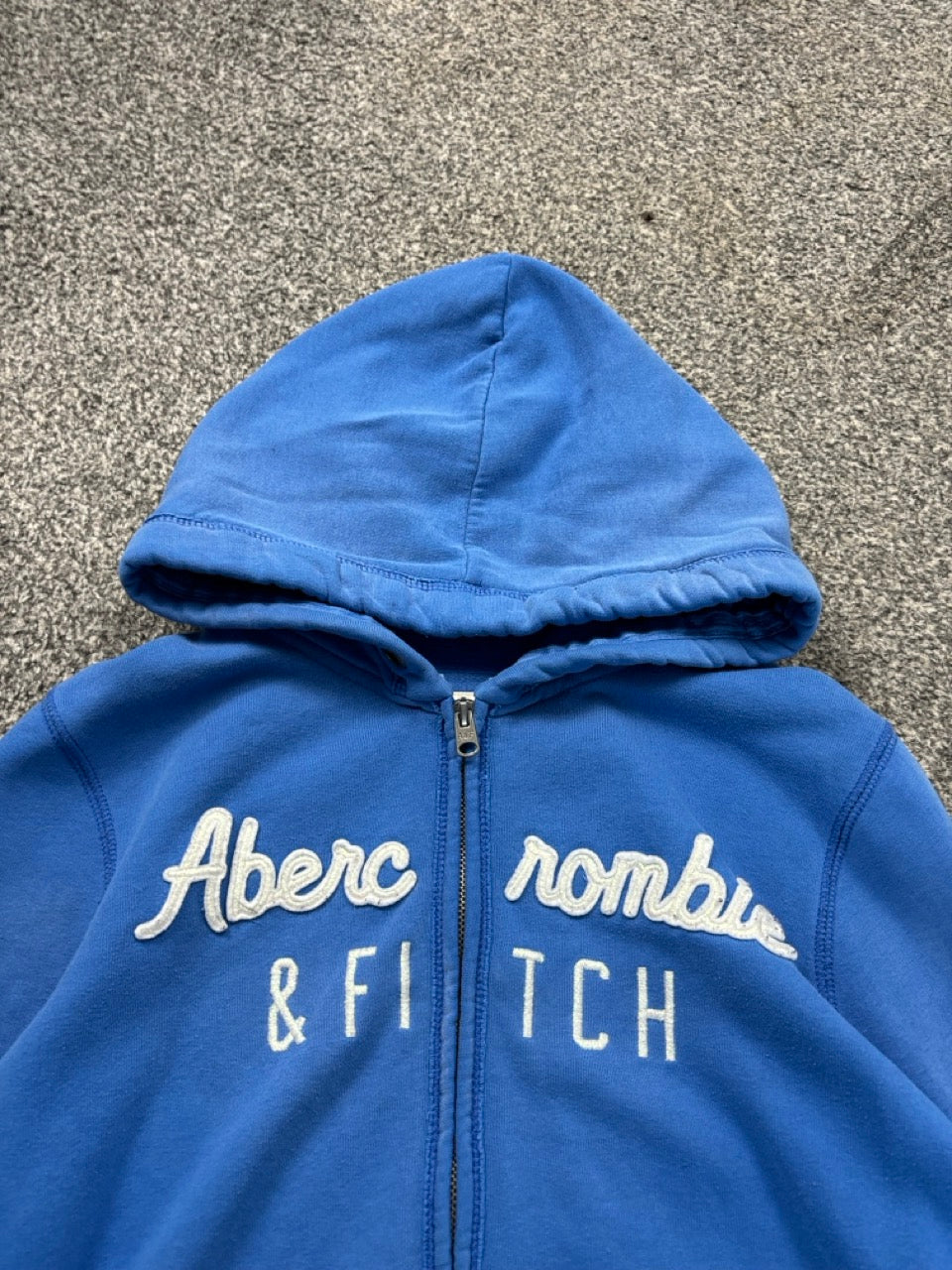 Abercrombie Blue Zip Up Hoodie Youth XL (XS) Big Boy Thrifting