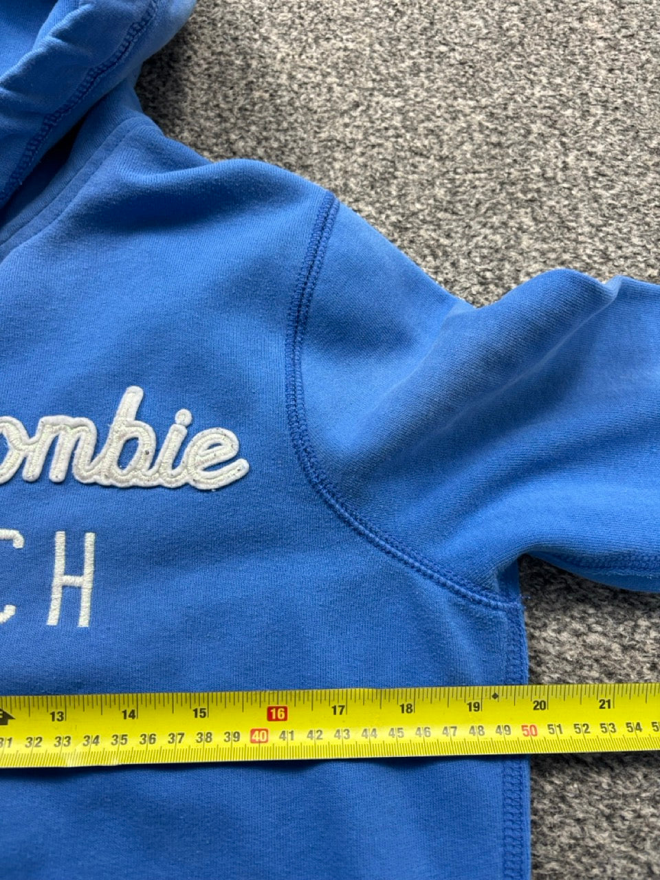 Abercrombie Blue Zip Up Hoodie Youth XL (XS) Big Boy Thrifting