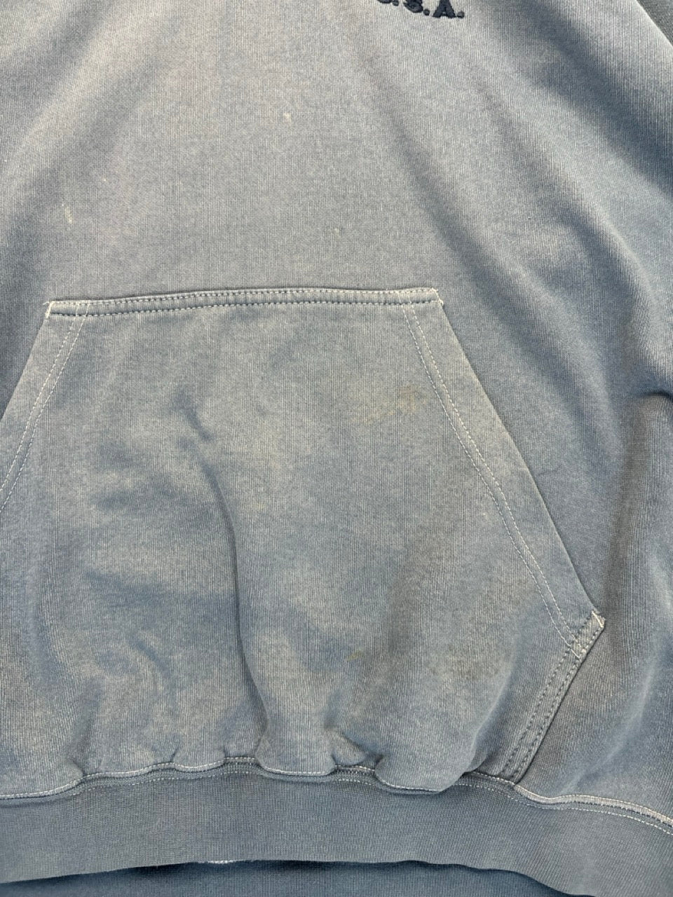 Champion Blue Spell Out Hoodie (XXL) Big Boy Thrifting