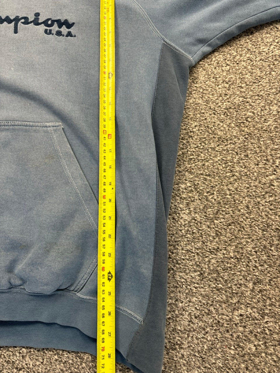 Champion Blue Spell Out Hoodie (XXL) Big Boy Thrifting
