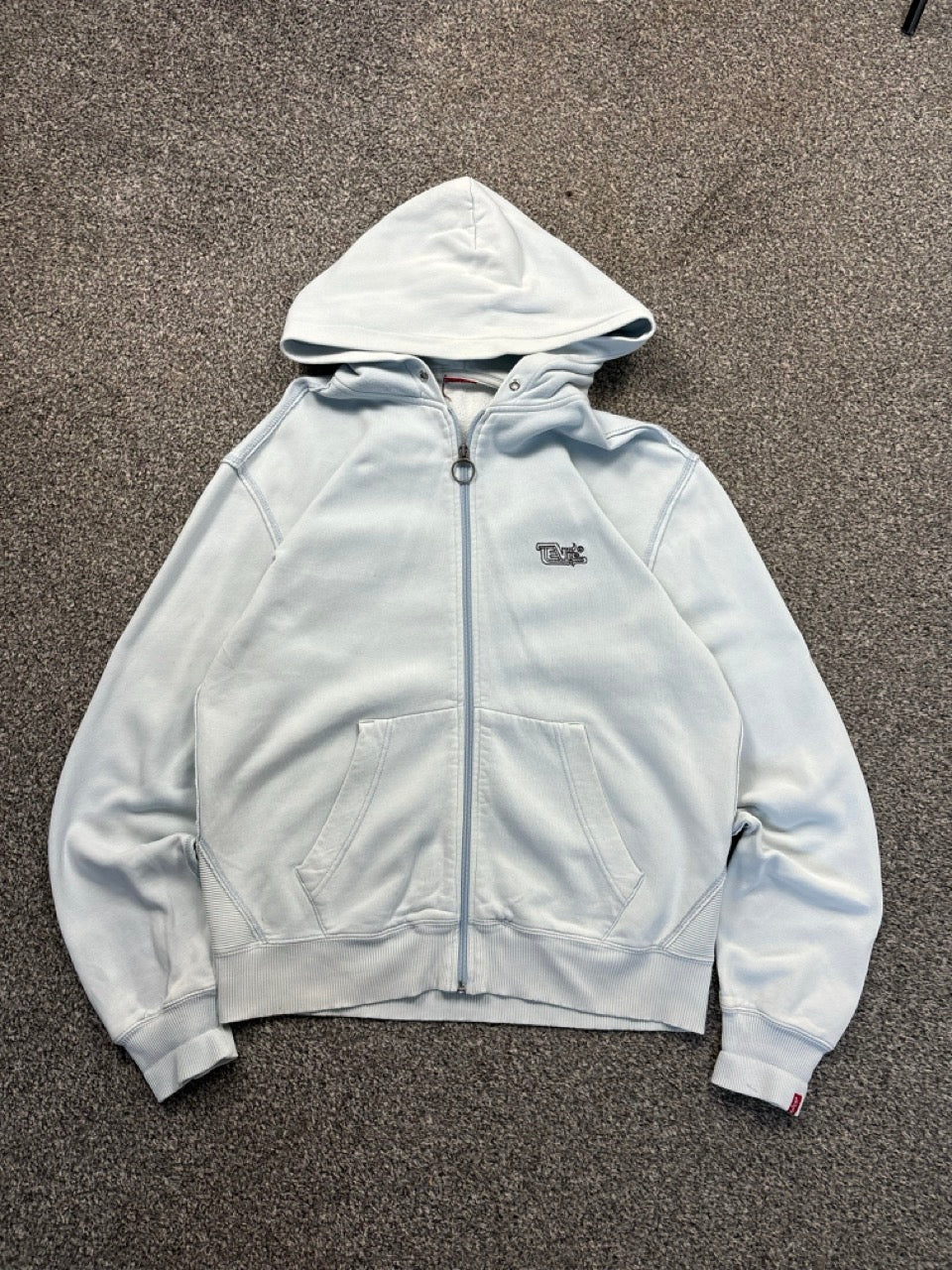Levis Sky Blue Zip Up Hoodie (L) Big Boy Thrifting