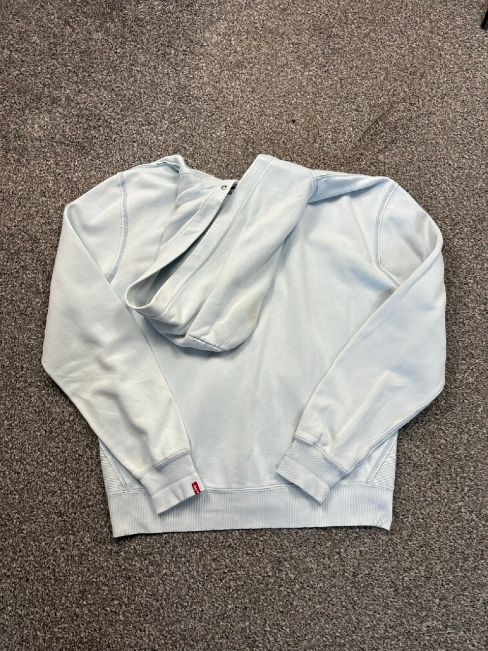 Levis Sky Blue Zip Up Hoodie (L) Big Boy Thrifting