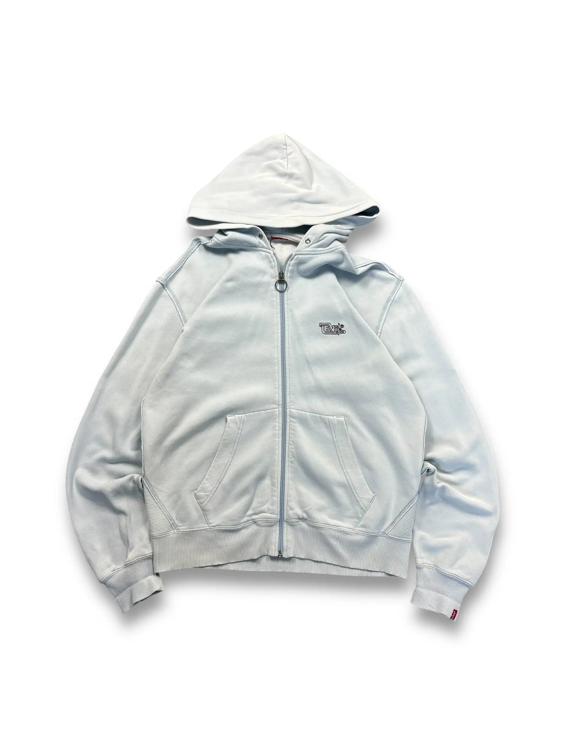 Levis Sky Blue Zip Up Hoodie (L) Big Boy Thrifting