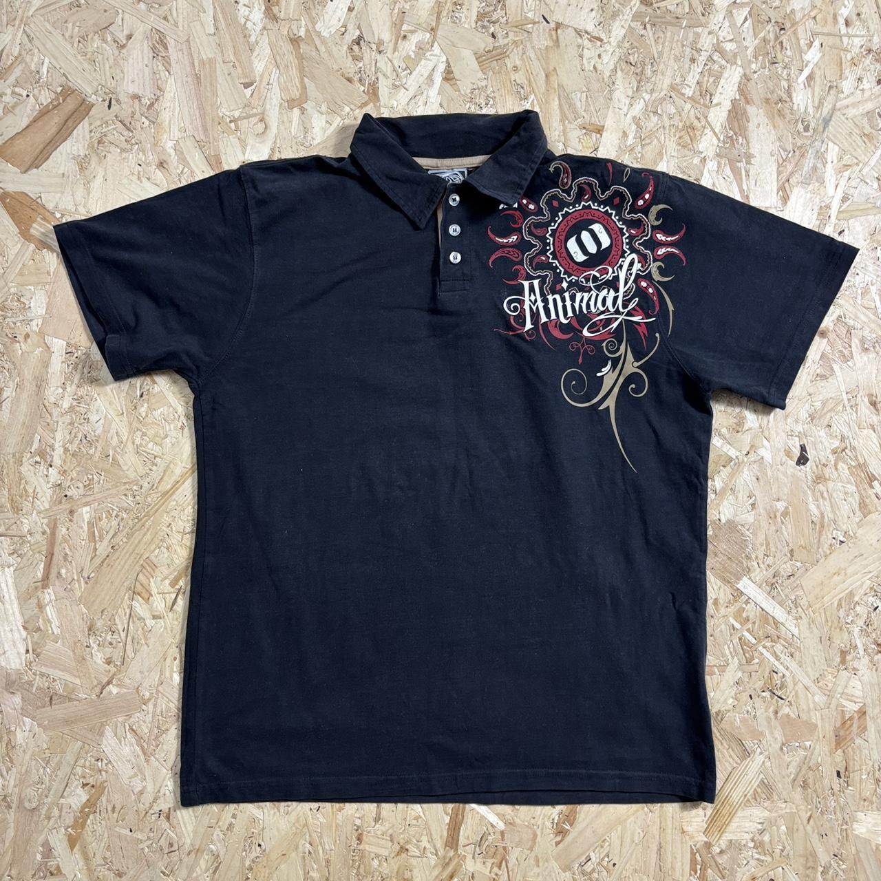 Animal black Y2K graphic t-shirt size M