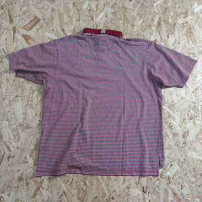 Adidas 90s climalite golf polo shirt striped size L
