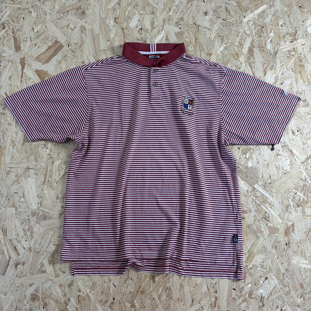 Adidas 90s climalite golf polo shirt striped size L