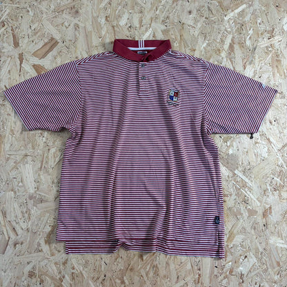 Adidas 90s climalite golf polo shirt striped size L