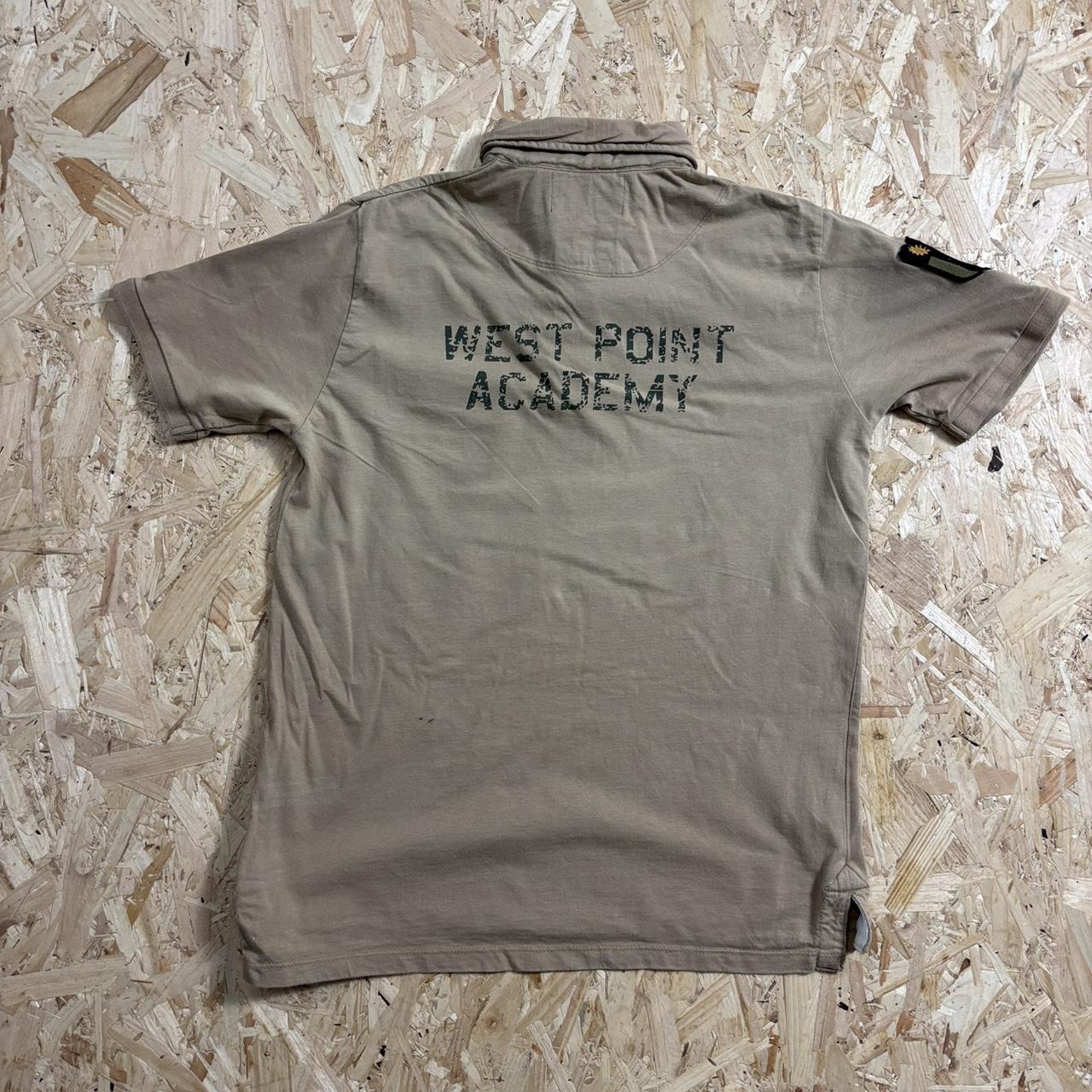 Schott brown west point academy polo shirt L