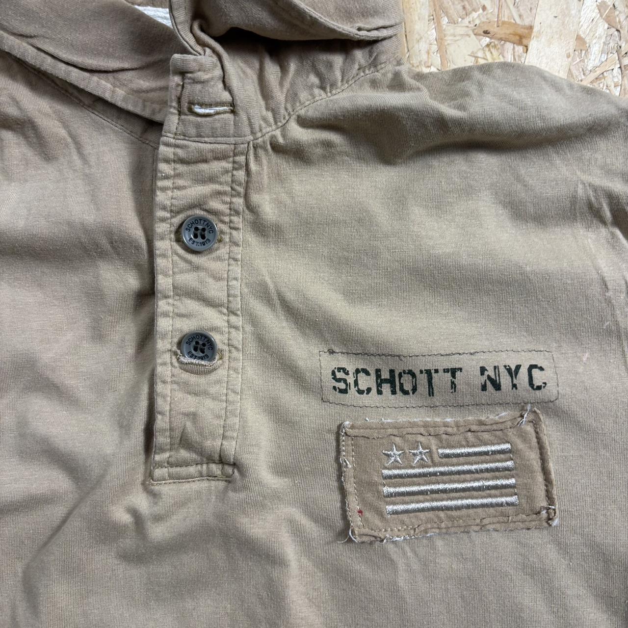 Schott brown west point academy polo shirt L