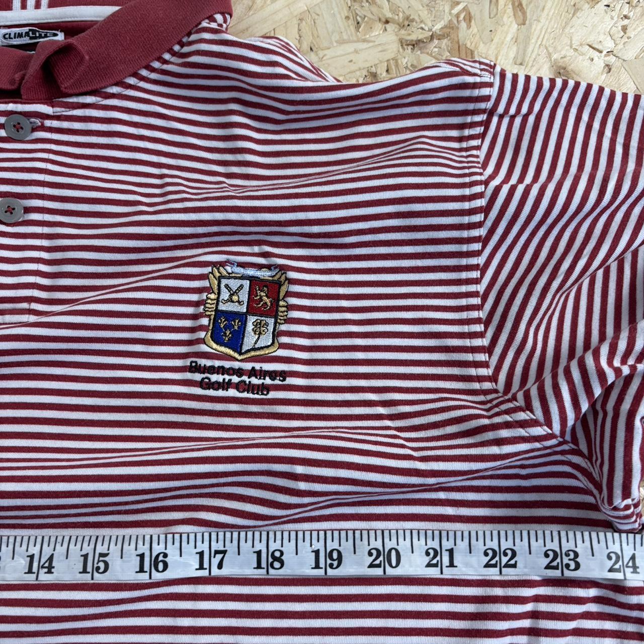 Adidas 90s climalite golf polo shirt striped size L