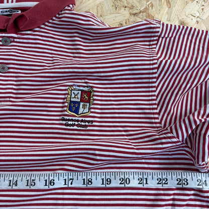 Adidas 90s climalite golf polo shirt striped size L