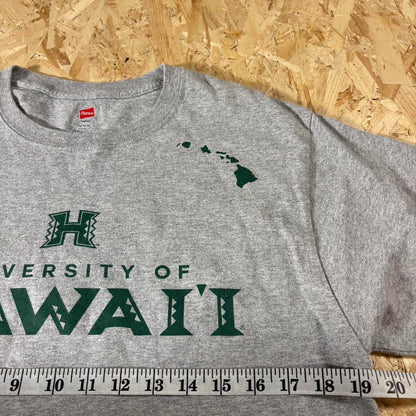 Hanes University of Hawaii grey graphic print tshirt M