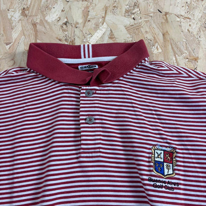 Adidas 90s climalite golf polo shirt striped size L
