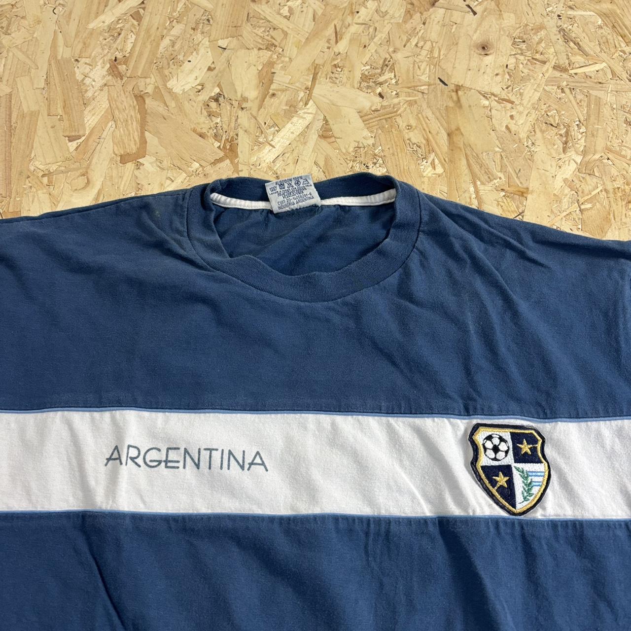 Argentina 90s vintage sports jersey t-shirt blue and white size XL