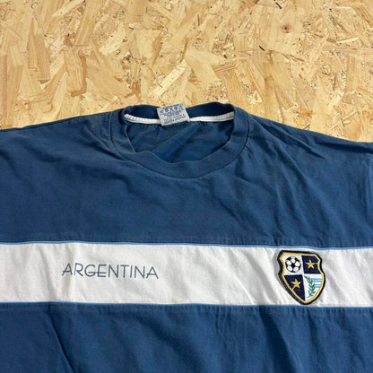 Argentina 90s vintage sports jersey t-shirt blue and white size XL