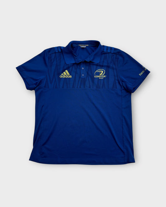 An image of a Adidas 2018 Blue Leinster Rugby Jersey in size L.