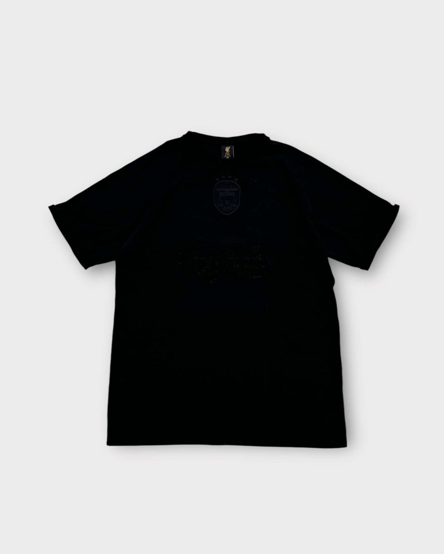 An image of a LiverpoolF.C Carlsberg Embossed Graphic Tshirt in size M.