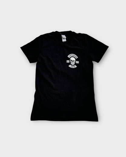 An image of a Amsterdam Skull Black Graphic Tshirt in size S.