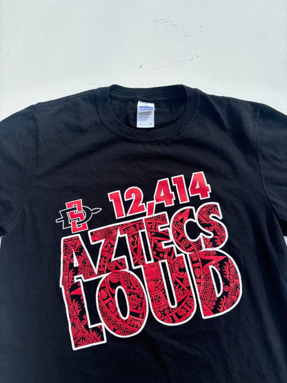 Aztecs Loud Black Graphic Tshirt (M)