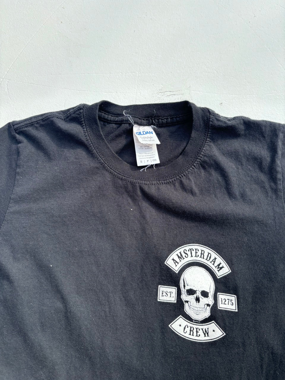 Amsterdam Skull Black Graphic Tshirt (S)
