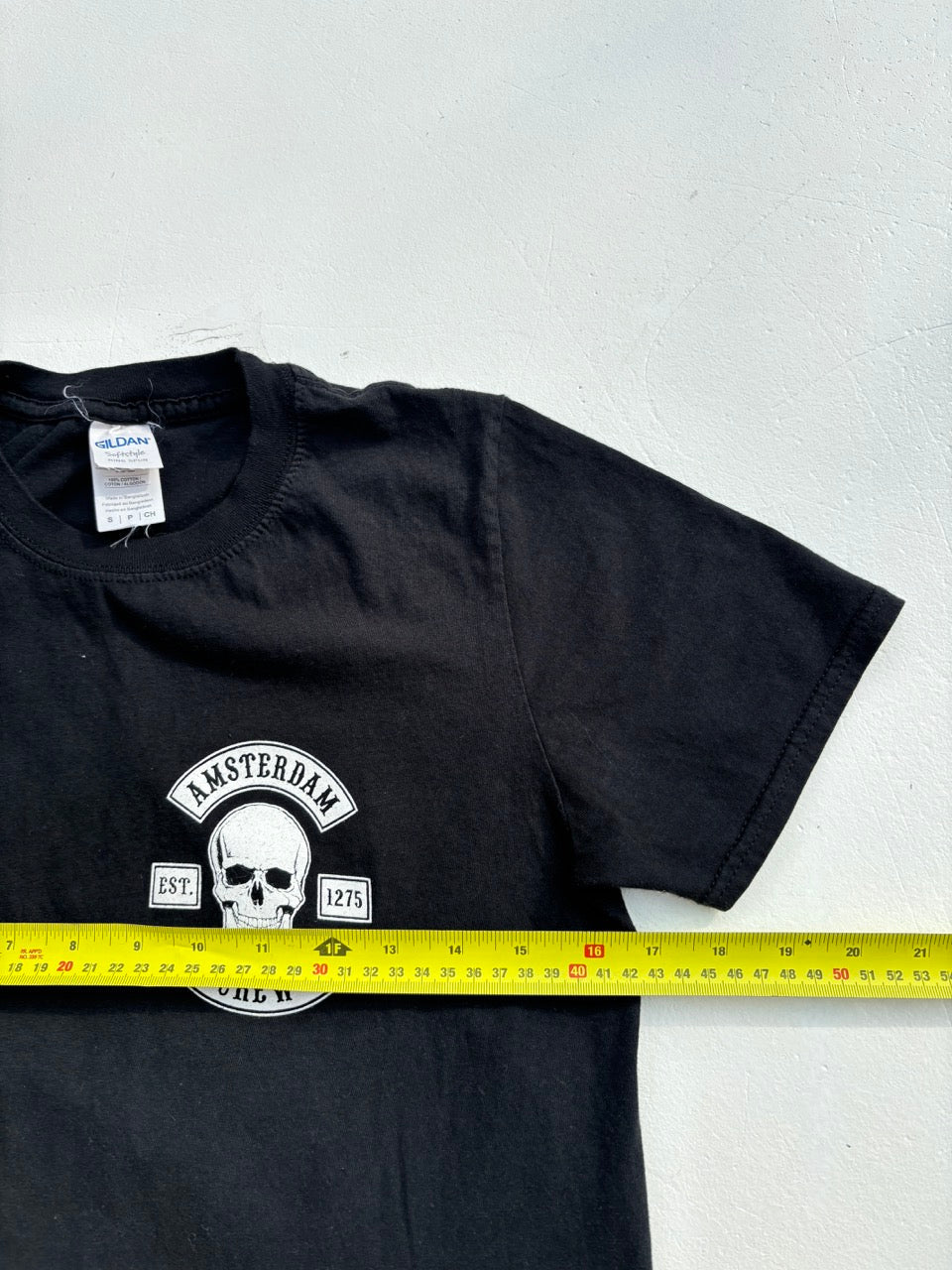 Amsterdam Skull Black Graphic Tshirt (S)