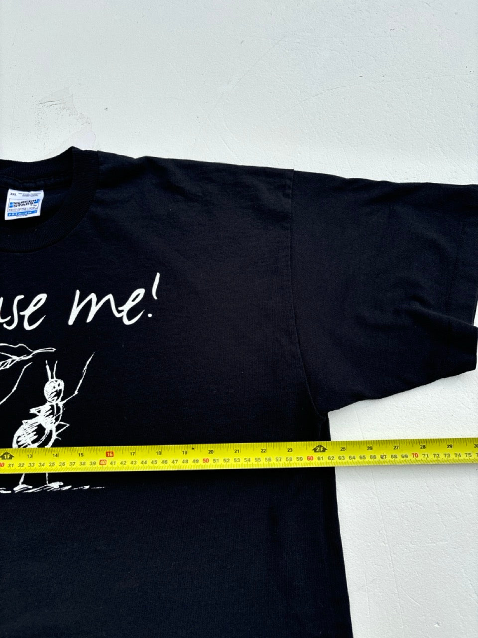 ScreenStars Vintage Excuse Me Black Graphic Tshirt (2XL)