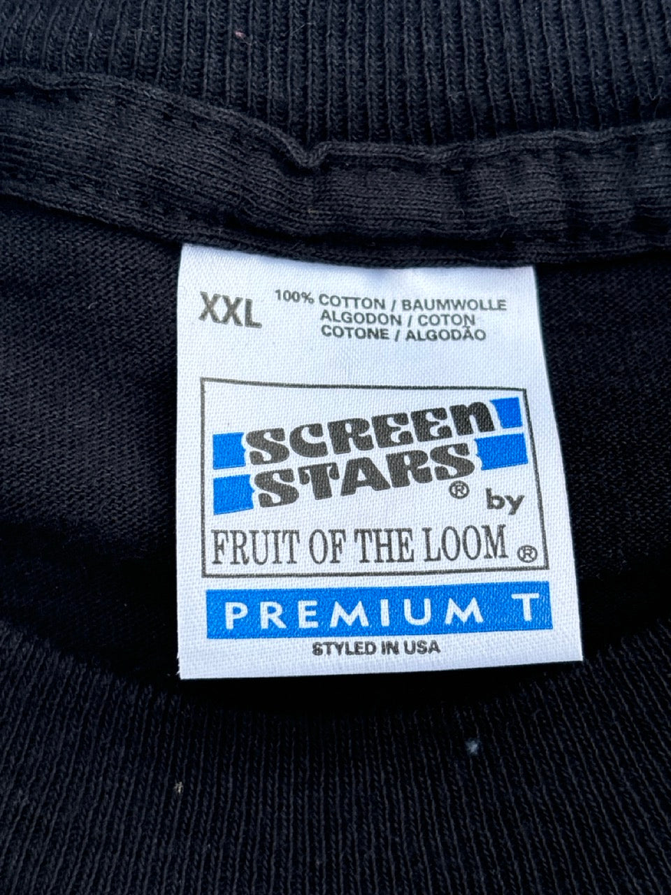 ScreenStars Vintage Excuse Me Black Graphic Tshirt (2XL)